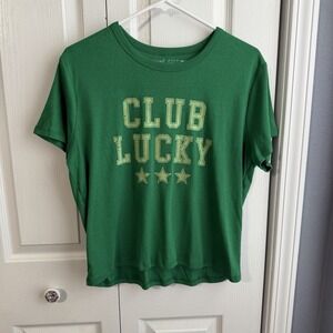 Social Edition Club Lucky Green Short Sleeve Women's Size XXL St Patrick's Day
